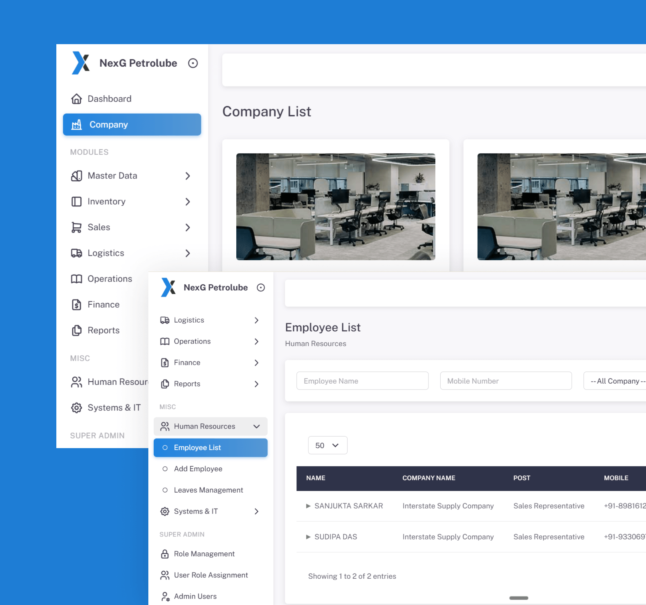 NexG CRM project image 3