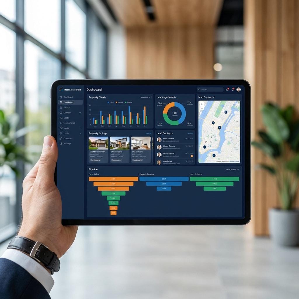 Custom Real Estate CRM & ERP illustration