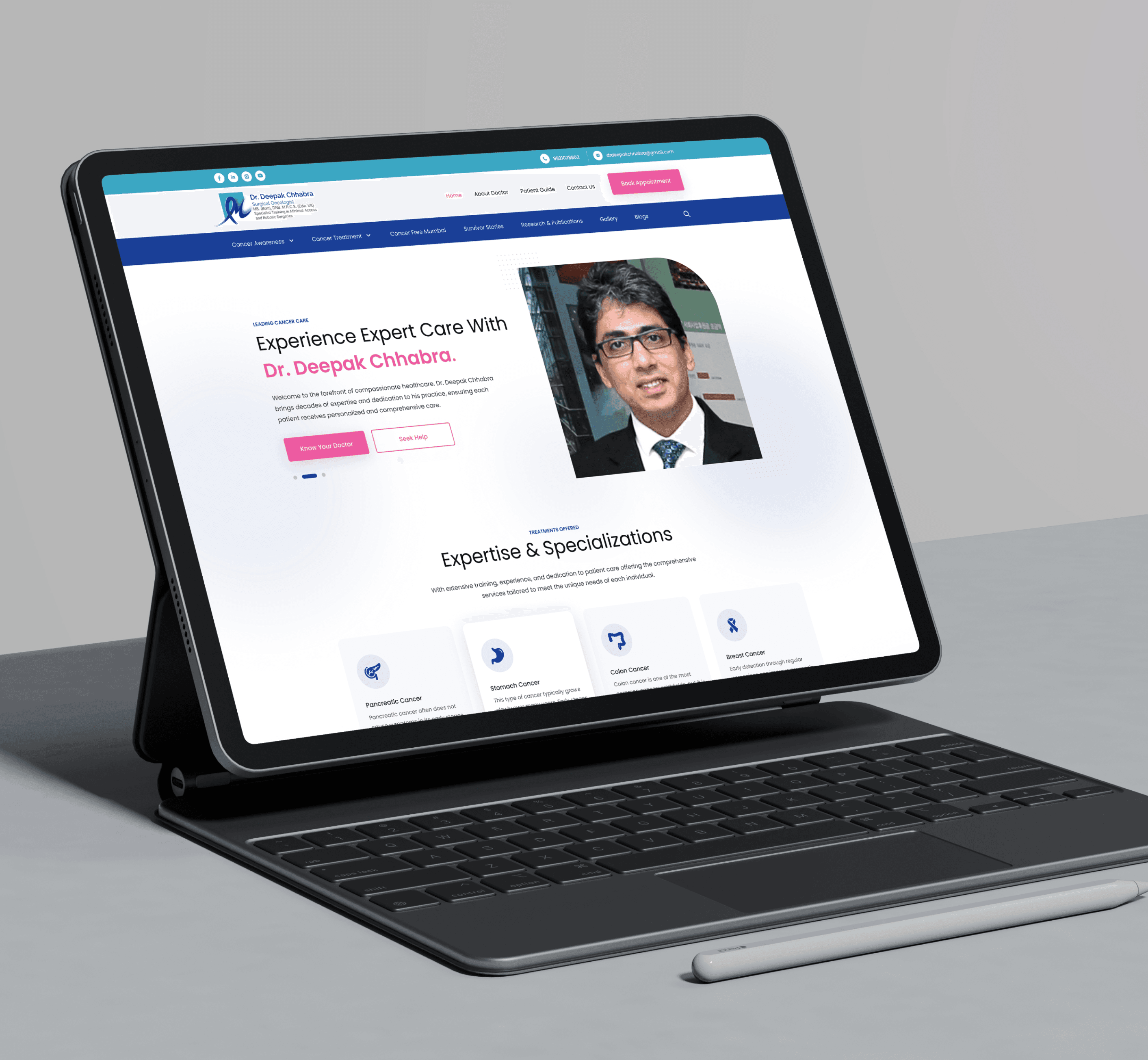 Dr. Deepak Chhabra: Boosted Patient Engagement & Drove 3.7× More Appointment Requests for Leading Oncologist